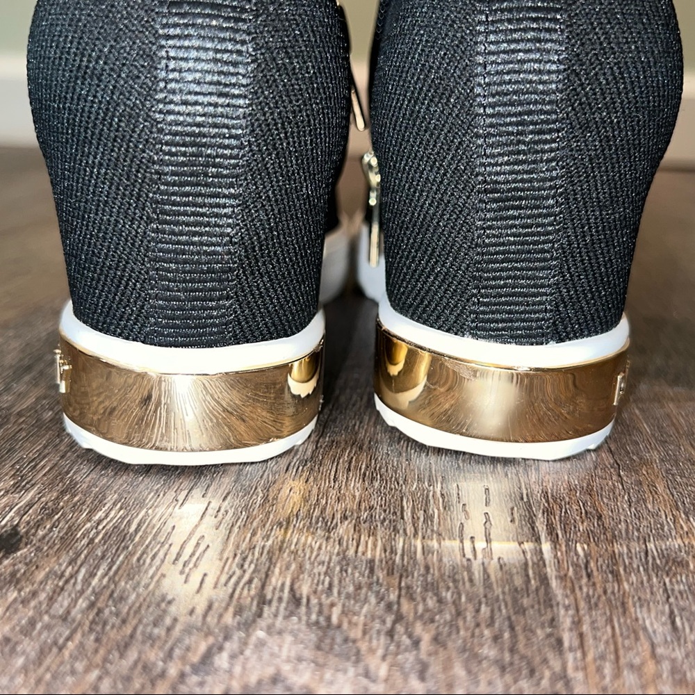 DKNY Black CALI Wedge Sneakers - New - Picture 5 of 9